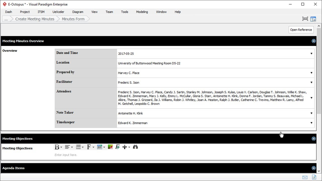 Meeting Minutes Template Project Management in size 1280 X 720