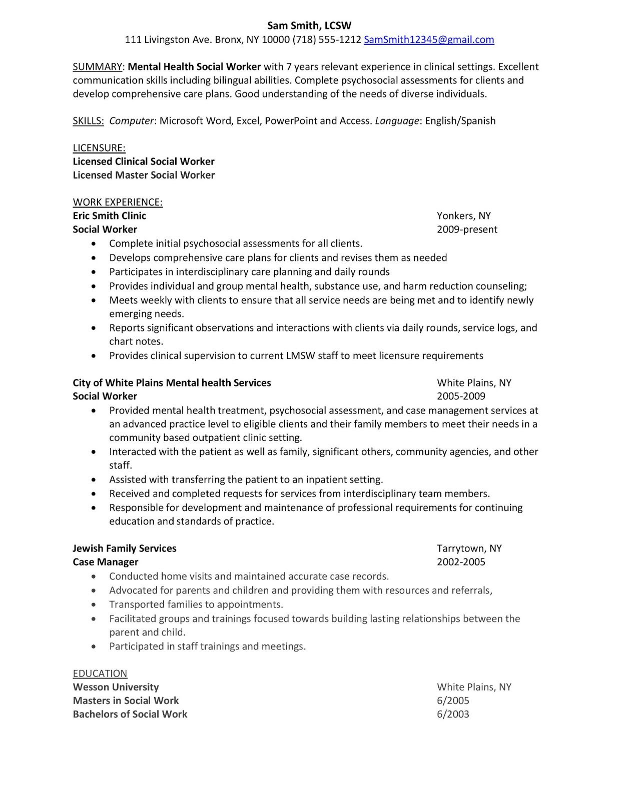 Mental Health Resume Objective Examples Debandje in size 1237 X 1600