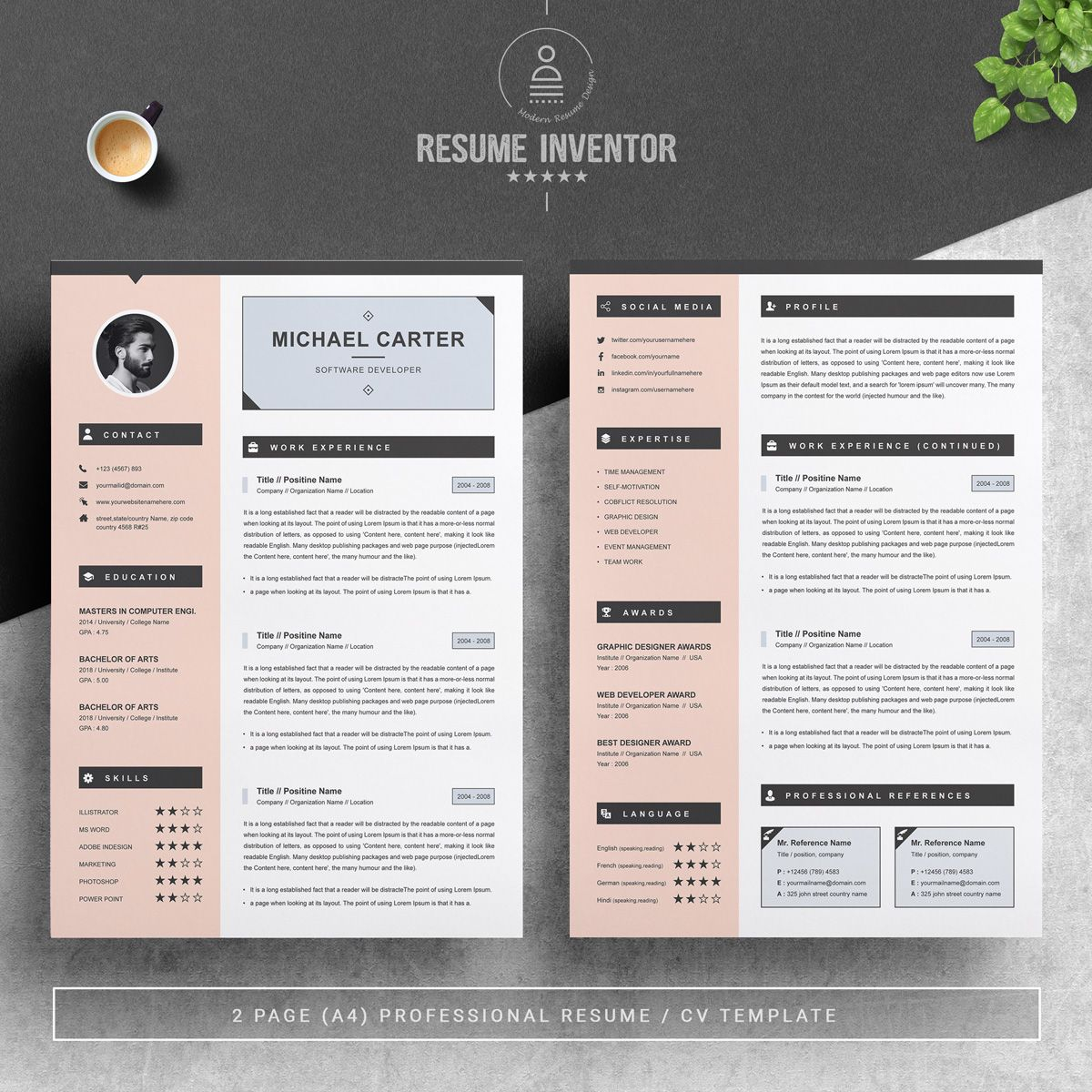 Michael Carter Resume Template 77727 Cv Template pertaining to dimensions 1200 X 1200