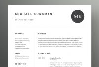 Michael Korsman Resumecv Template throughout measurements 1160 X 870