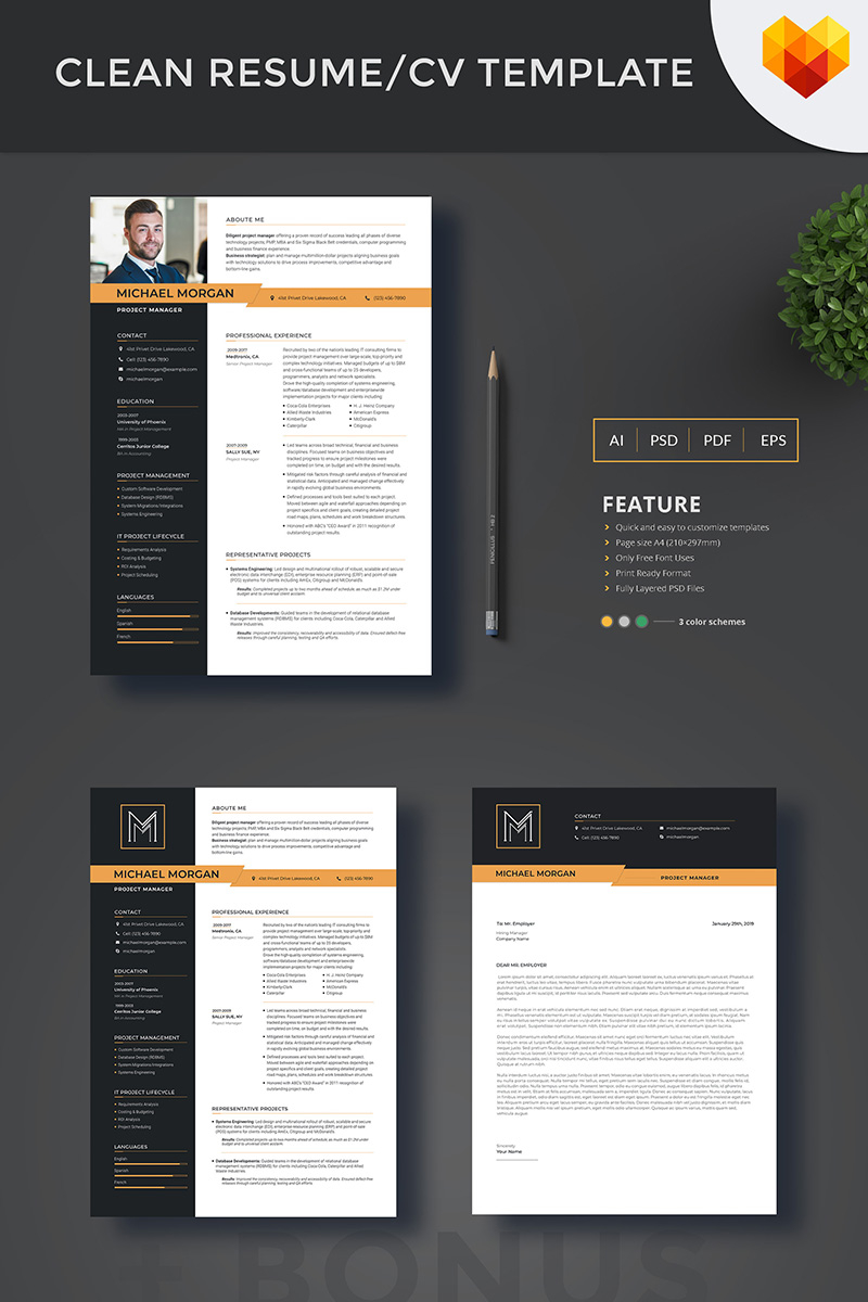 Michael Morgan Project Manager Resume Template throughout dimensions 800 X 1200