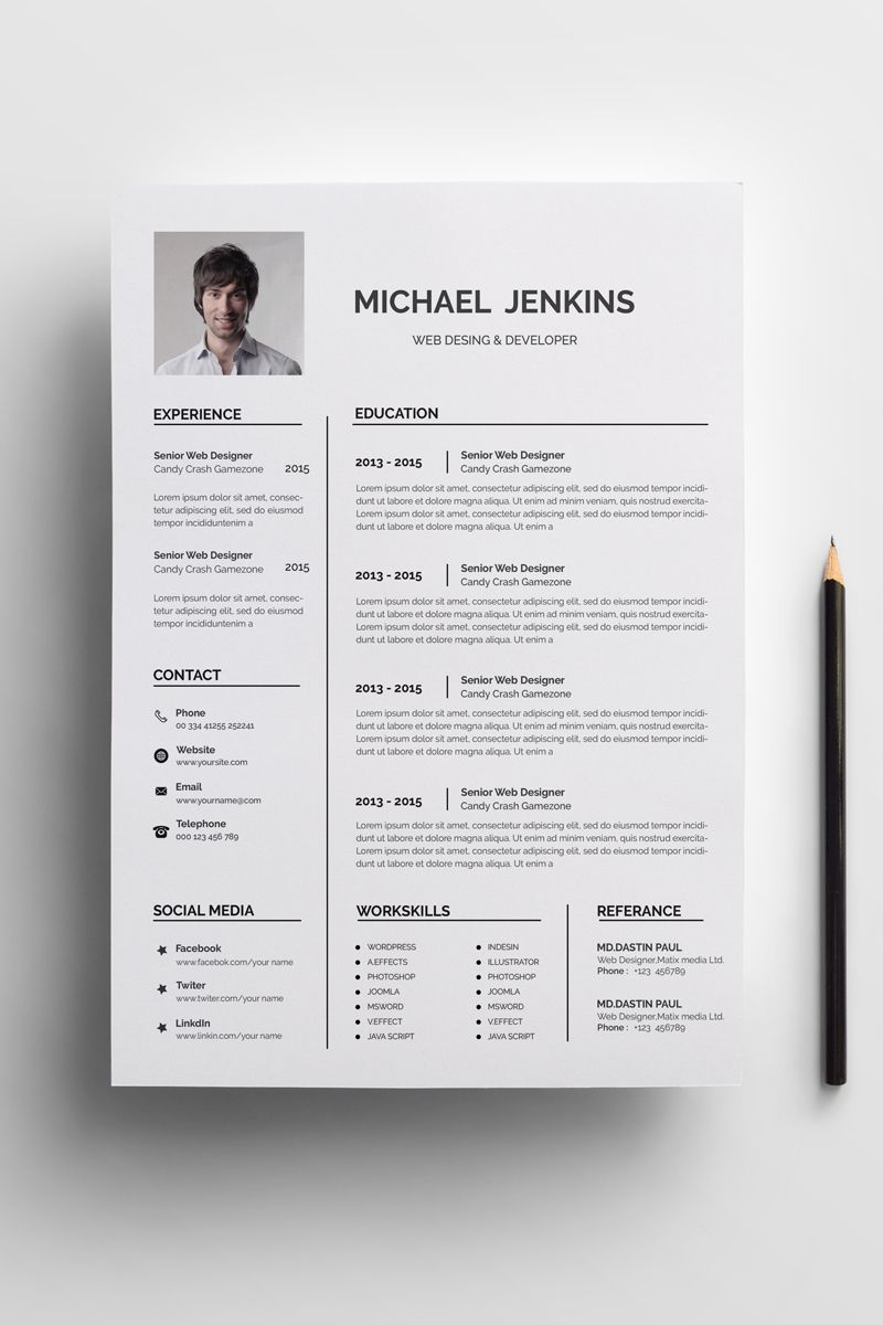 Michel Word Resume Template 71486 Templates Resume Words pertaining to proportions 800 X 1200
