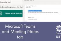 Microsoft Teams And Meeting Notes Tab throughout size 1280 X 720