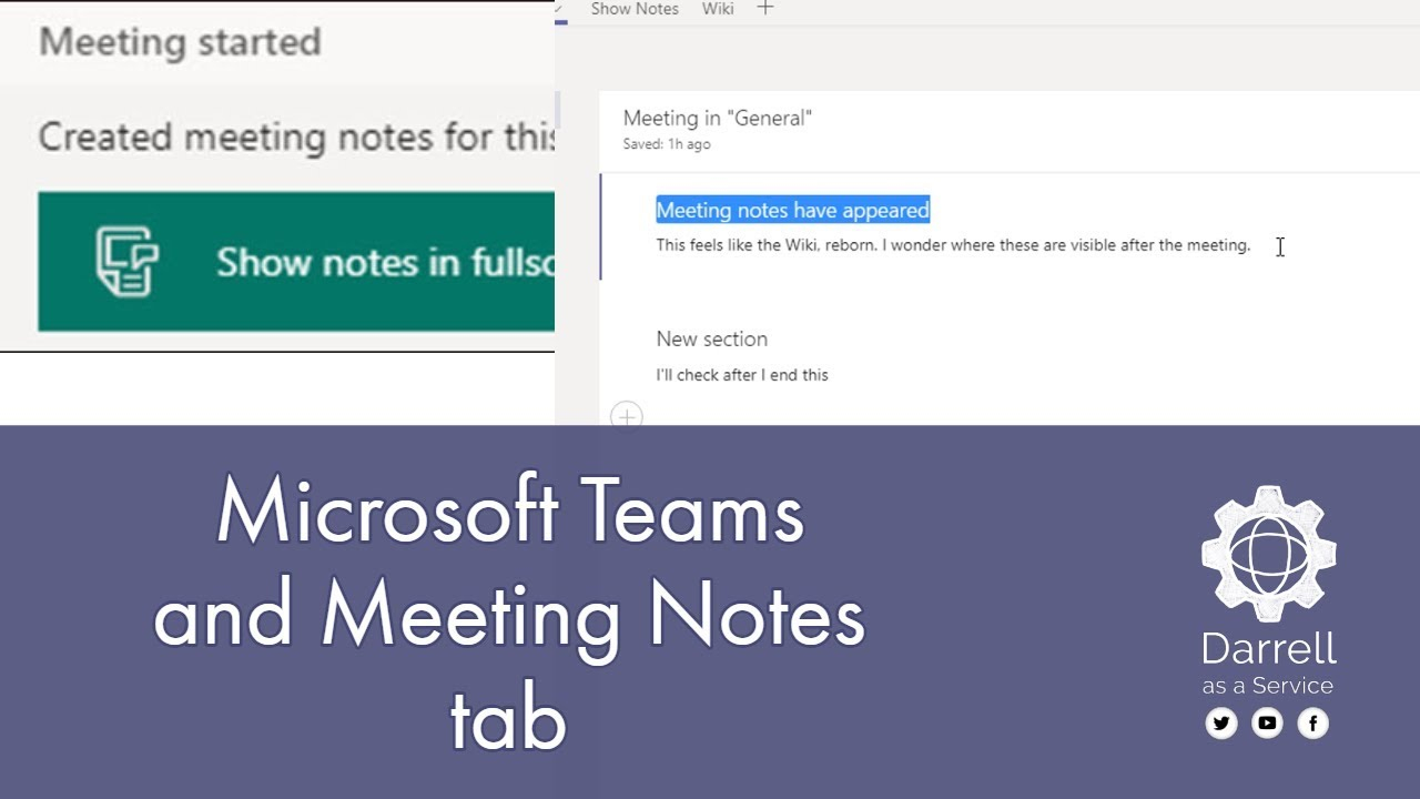 Microsoft Teams And Meeting Notes Tab with size 1280 X 720