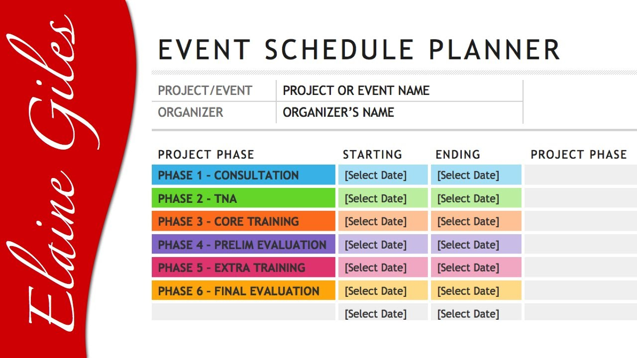 Microsoft Word 2013 Schedule Template throughout measurements 1280 X 720