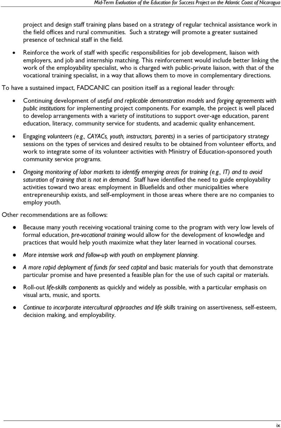 Mid Term Evaluation Of The Education For Success Project On throughout dimensions 960 X 1460