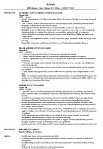 Middle Office Manager Resume Samples Velvet Jobs intended for proportions 860 X 1240