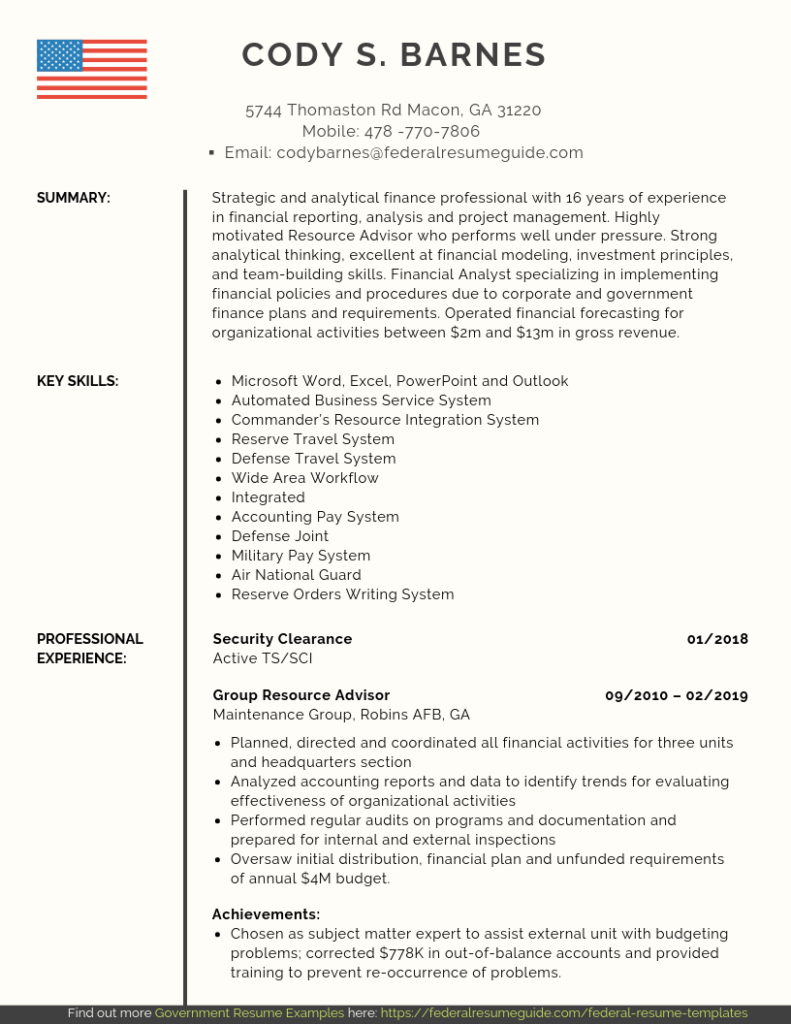 Military Resume Examples Template Free Download pertaining to size 791 X 1024