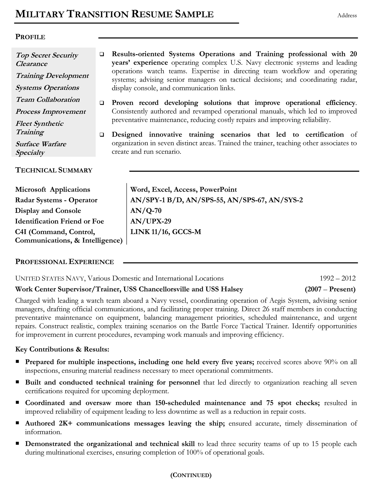 Military Resume Samples Examples Military Resume Writers regarding measurements 1278 X 1654