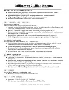 Military To Civilian Resume Sample Tips Resume Companion for size 1085 X 1404