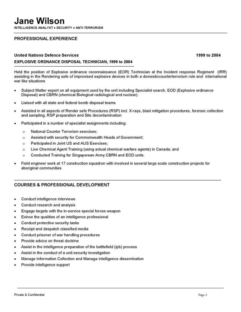 Military To Civilian Resume Template Resume Template Ideas regarding measurements 800 X 1035