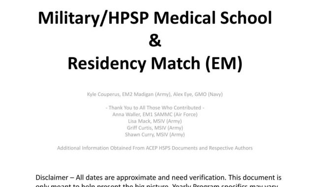 Militaryhpsp Medical School Residency Match Em Ppt regarding proportions 1024 X 768