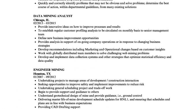 Mining Resume Samples Velvet Jobs inside measurements 860 X 1240