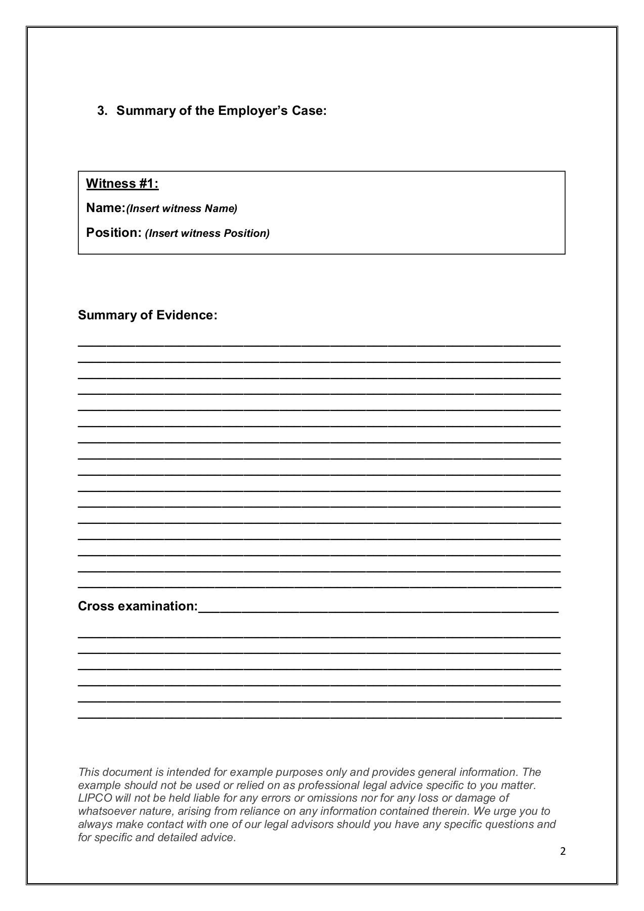 Disciplinary Meeting Minutes Template Word Free Download