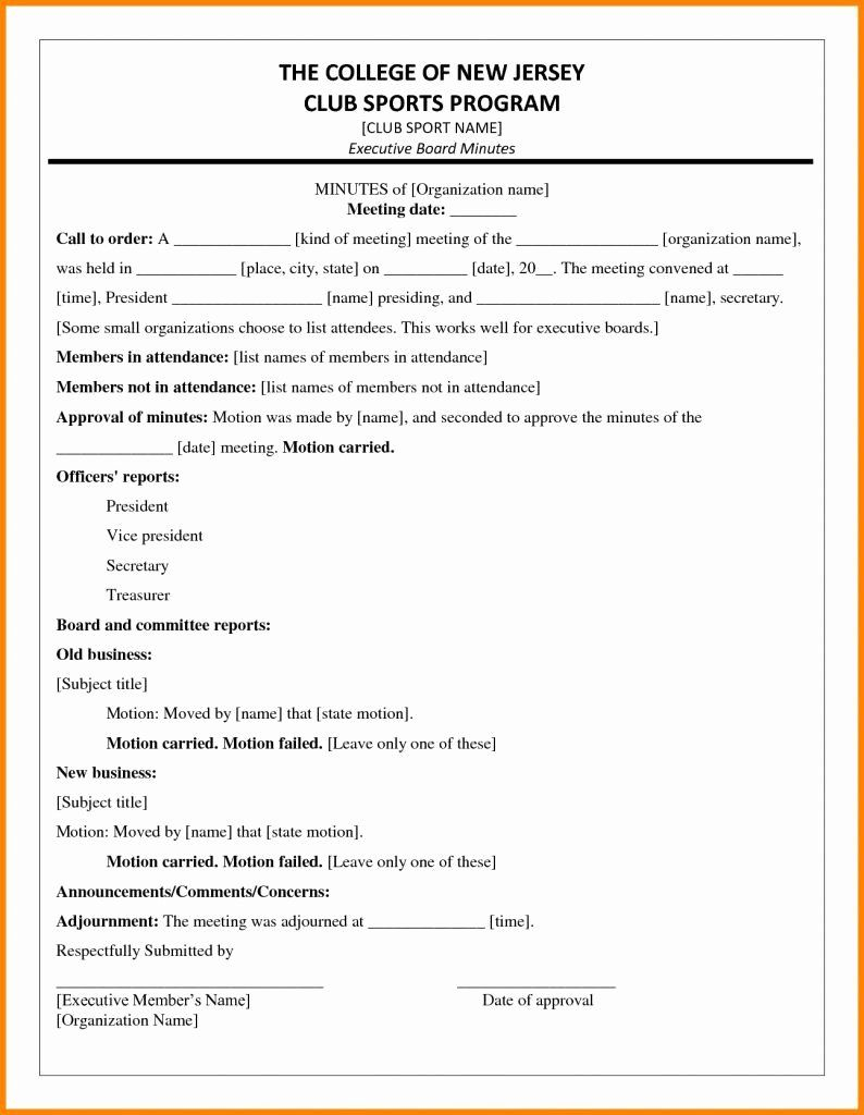 Minutes Of Meetings Template Word In 2020 Agenda Template for dimensions 794 X 1024