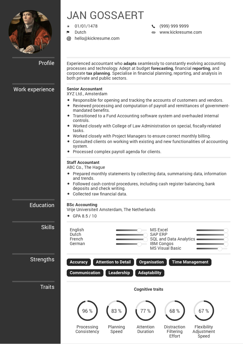 Modern Accountant Resume Template Debandje intended for proportions 794 X 1123