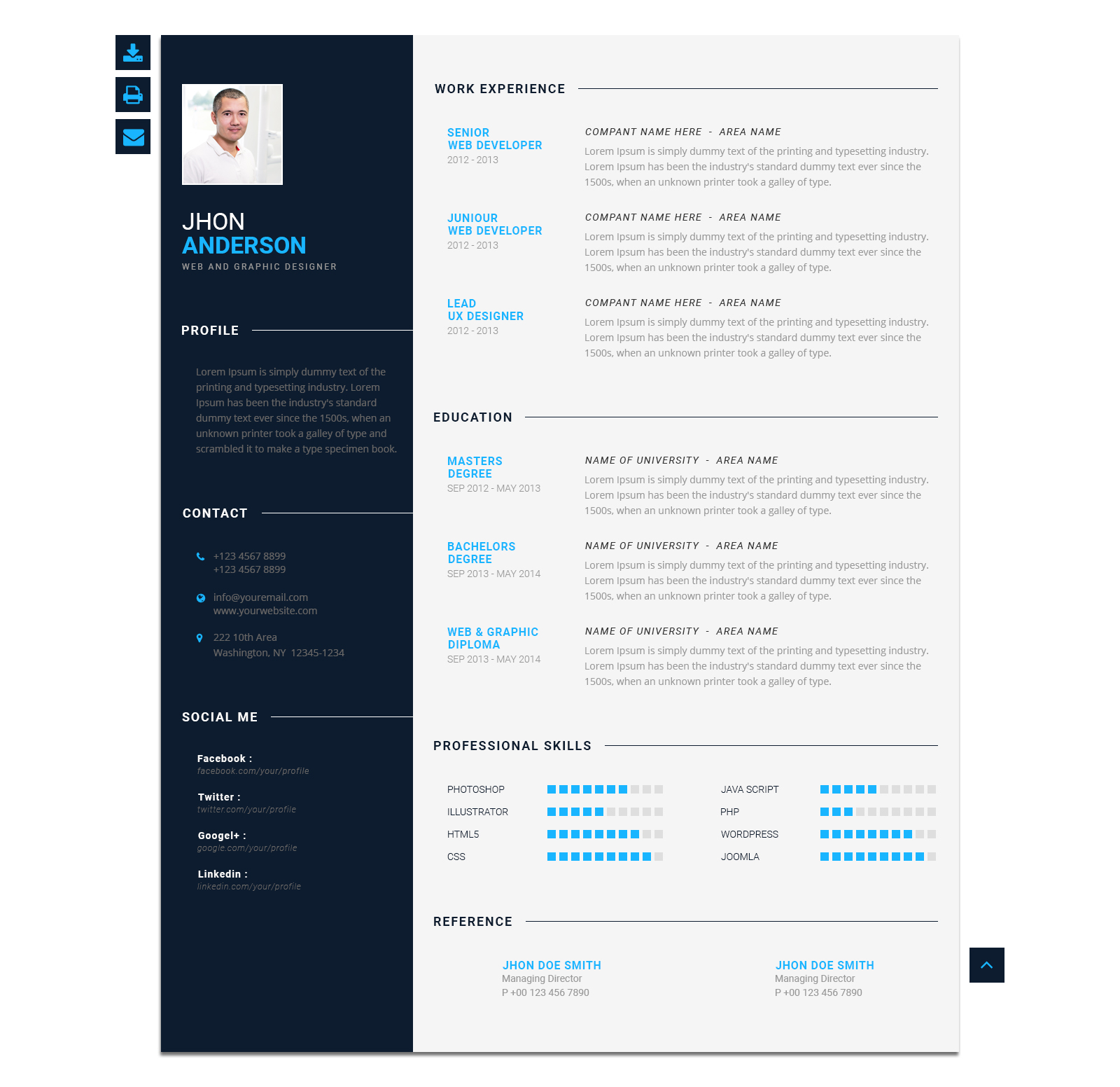 Modern Cv Personal Resume Template throughout dimensions 1600 X 1552