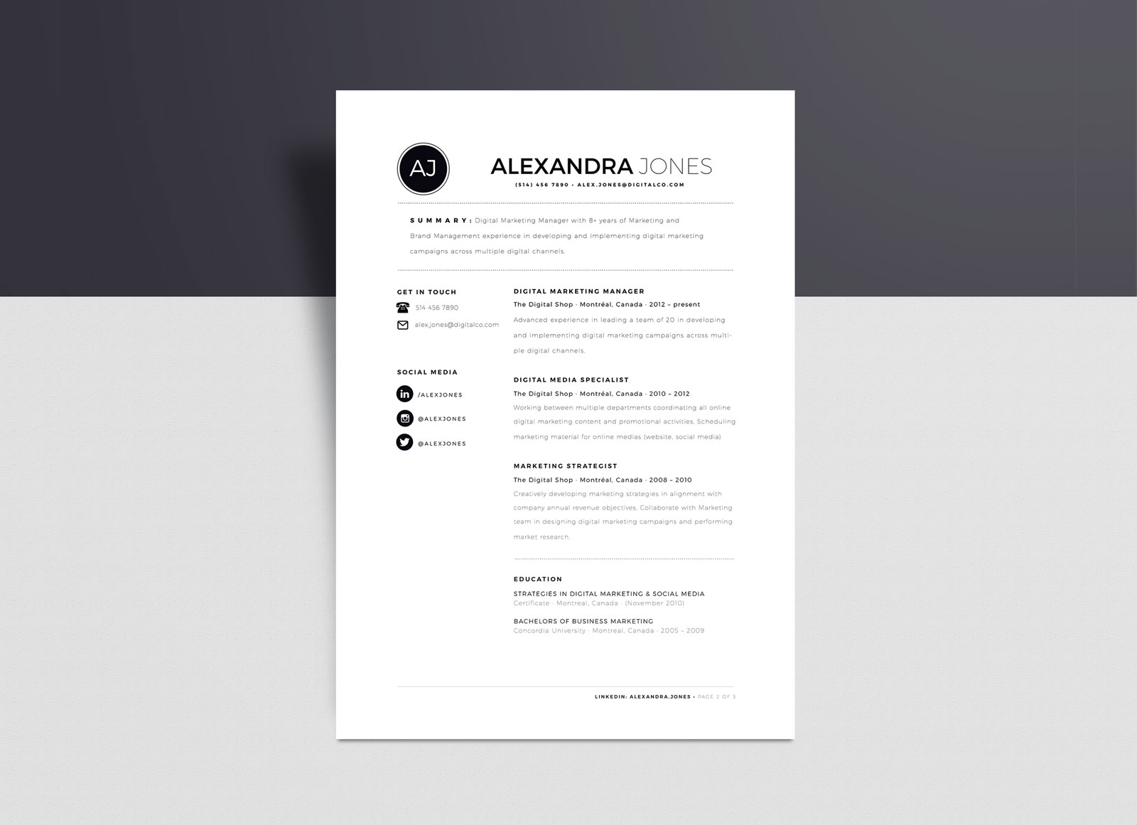 Modern Minimal Resume Template Free Debandje pertaining to measurements 1600 X 1161