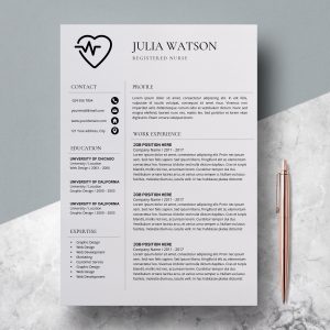 Modern Resume For A Nurse Akali for proportions 3000 X 3000