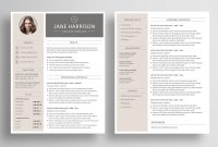Modern Resume Template 2 Pages Cover Letter Reference with size 1500 X 1500