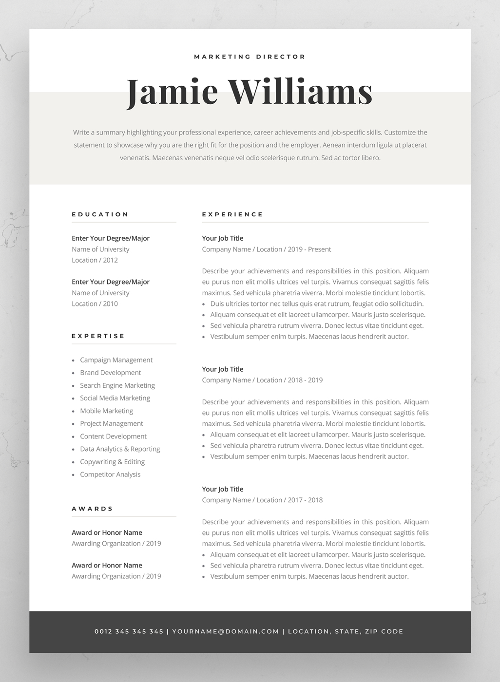 Modern Resume Template Creative Cv For Word Elegant within proportions 1026 X 1400