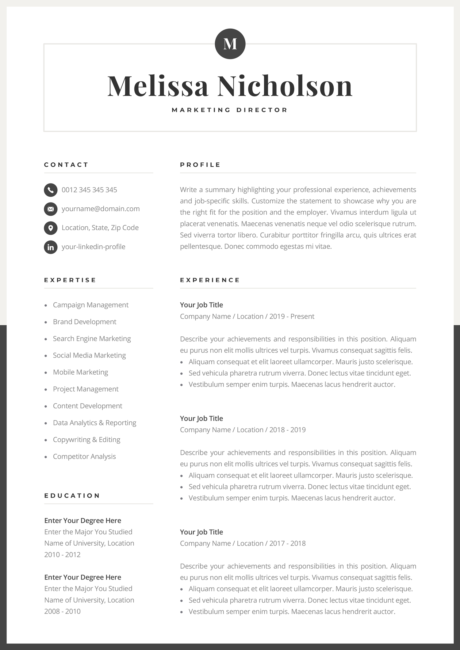 Modern Resume Template Creative Cv For Word Elegant within size 1500 X 2122