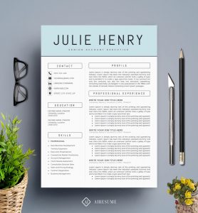 Modern Resume Template Cv Template Cover Letter for proportions 1391 X 1500