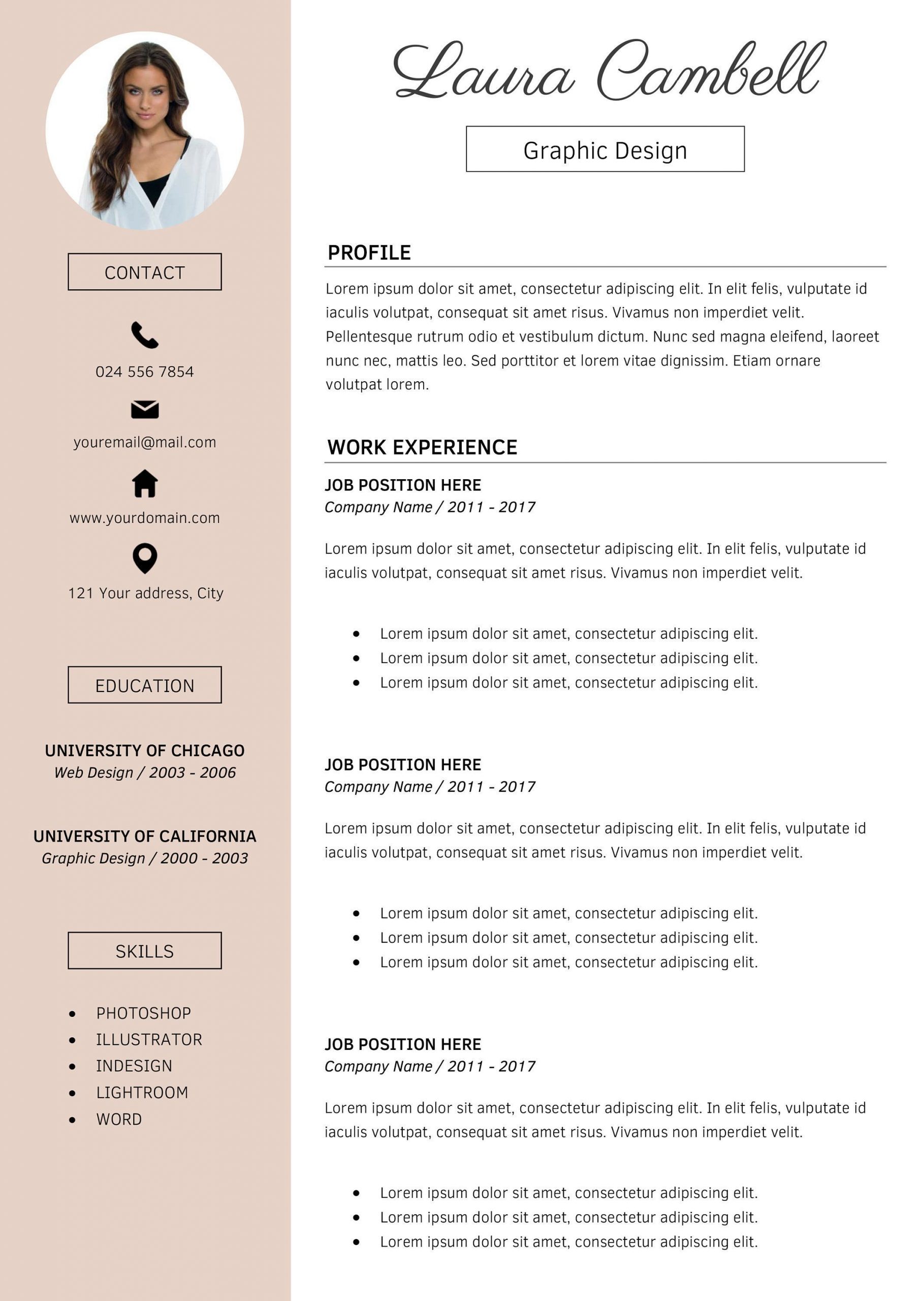 Modern Resume Template Cv Template For Ms Word throughout proportions 2122 X 3000