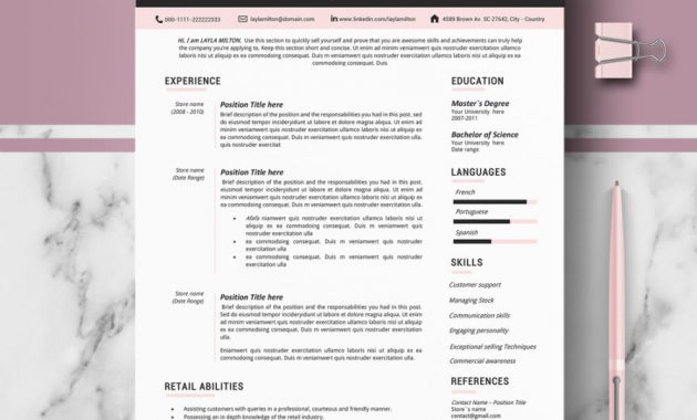 Modern Resume Template For Ms Word Layla Hired Design inside measurements 900 X 900