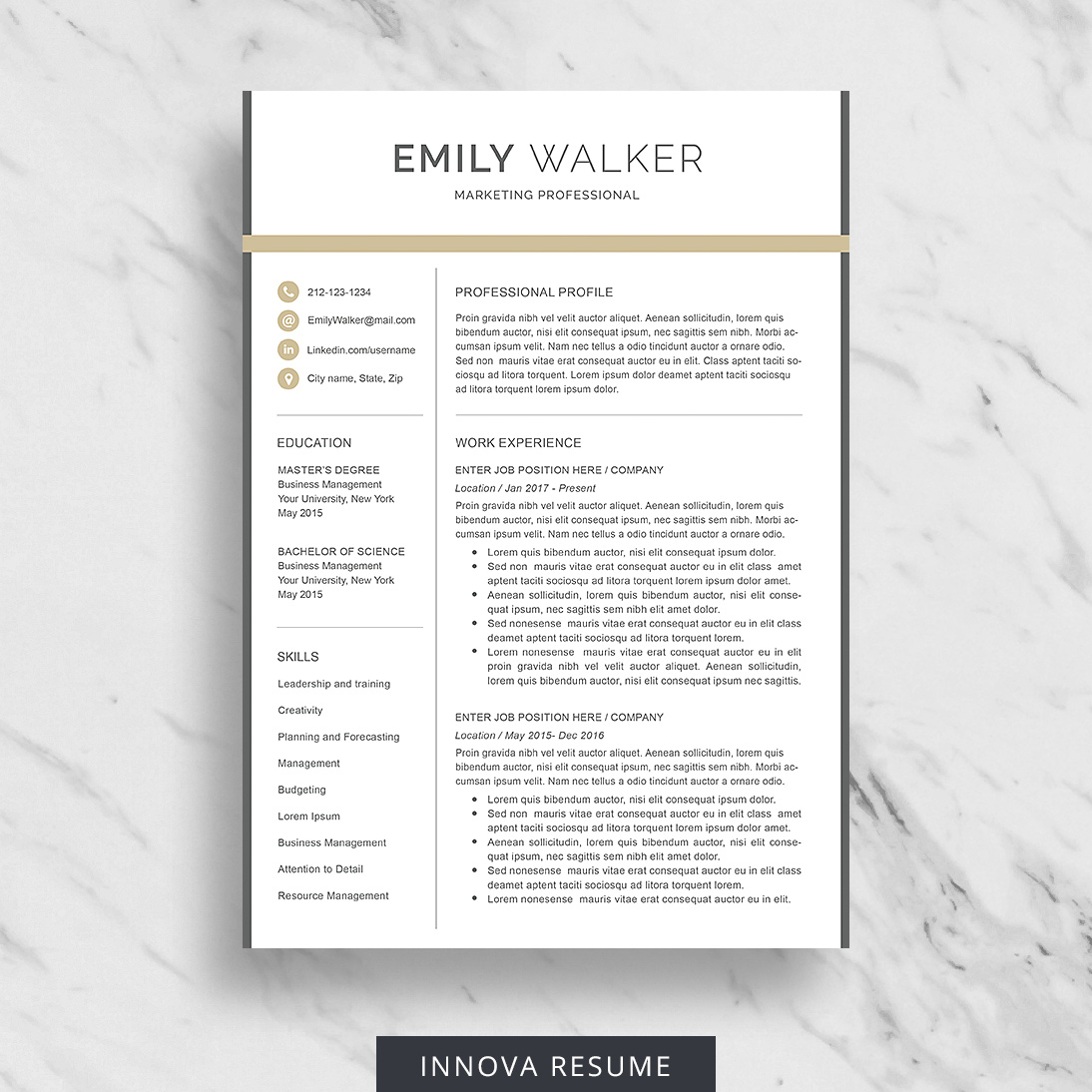 Modern Resume Template regarding size 1094 X 1094