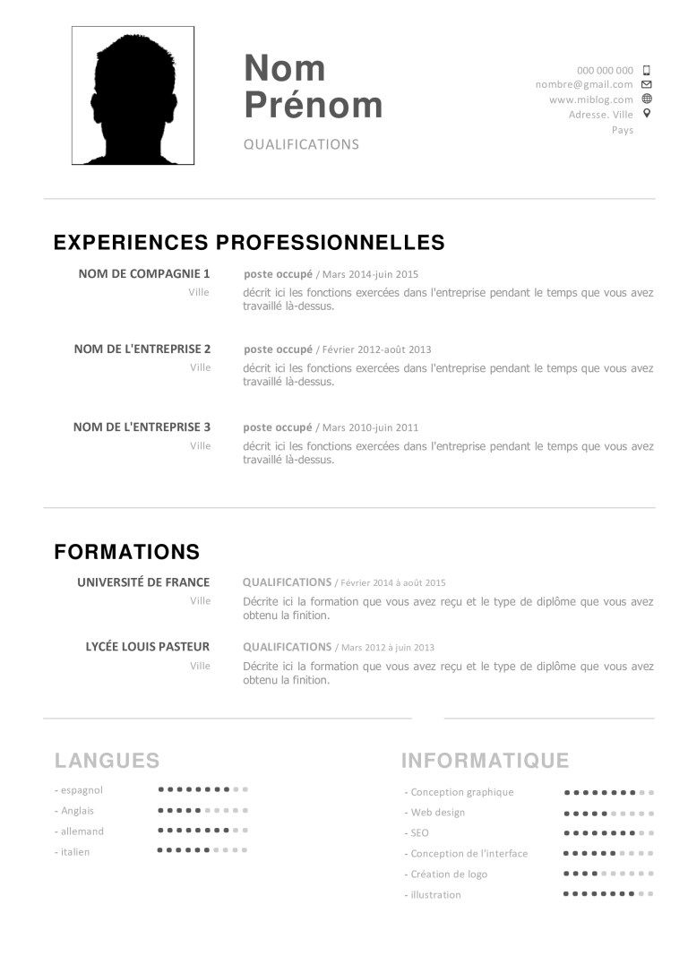 Modles De Cv Gratuit Tlcharger Word Modles De Cv with size 768 X 1077