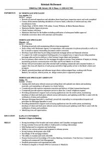 Mortgage Specialist Resume Samples Velvet Jobs inside size 860 X 1240