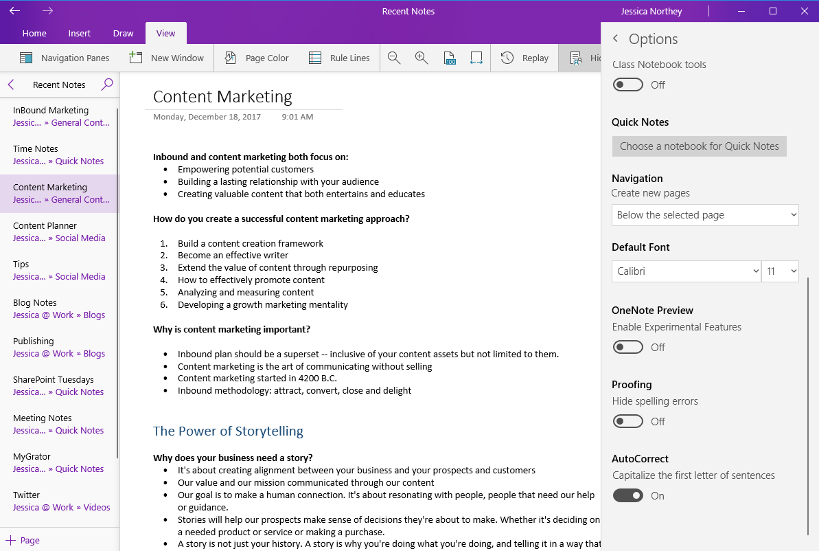 best way to organize onenote