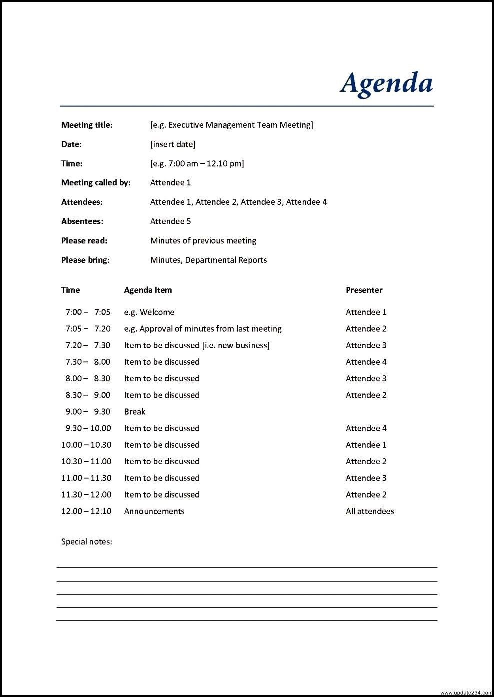 Ms Word Meeting Agenda Template Debandje intended for measurements 987 X 1393