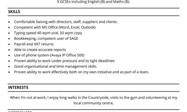 Mum Returning To Work Cv Example Free One Page Cv Template with regard to measurements 800 X 1103