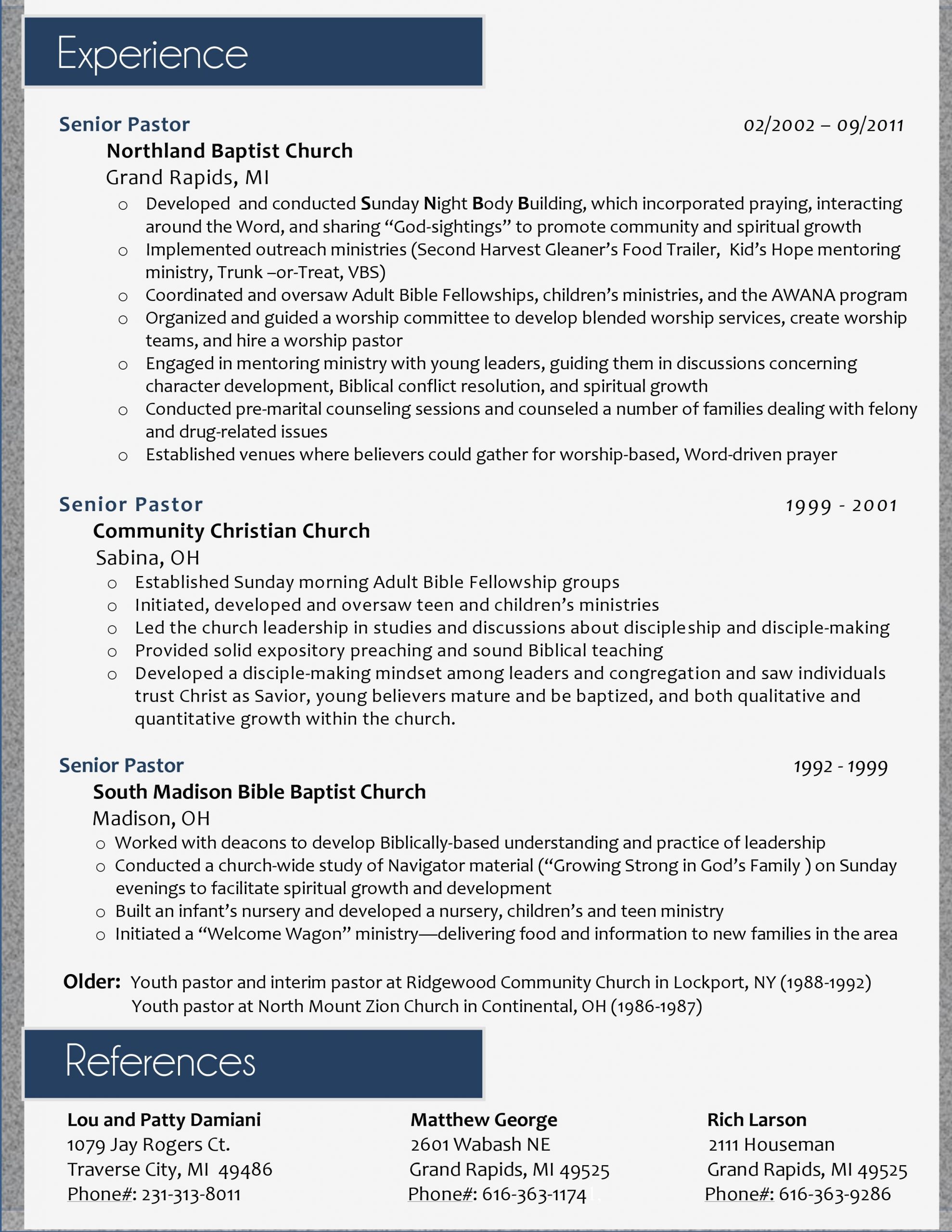 My Resume Design For A Pastoral Position Page 2 Ill Do with proportions 2550 X 3300