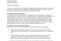 New Faculty Appointment Template Offer Letter regarding dimensions 791 X 1024