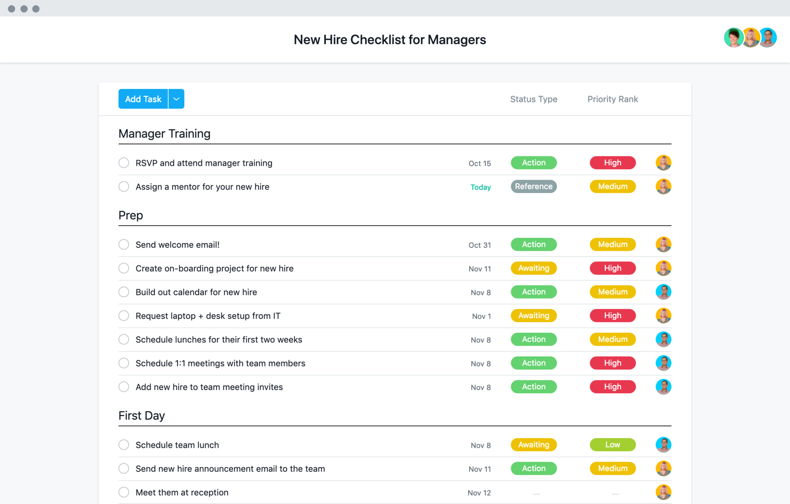 New Hire Checklist Asana throughout sizing 4800 X 3060