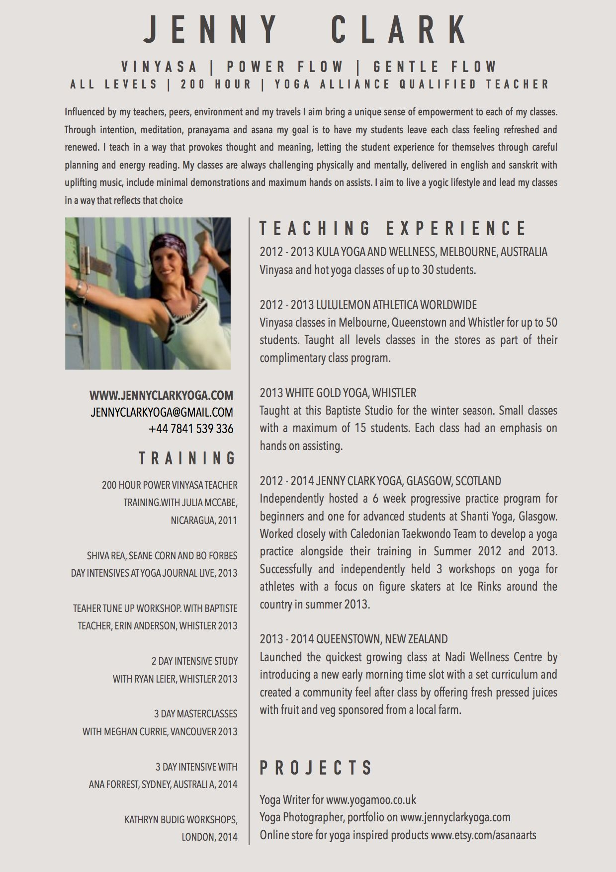 New Yoga Teacher Resume Sample Yoga Teacher Resources with regard to sizing 1239 X 1754