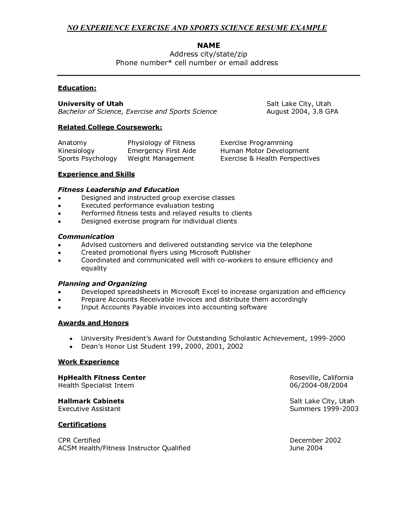 No Education Resume Akali with proportions 1275 X 1650