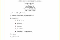 Non Profit Board Meeting Agenda Template Invazi with sizing 1710 X 2210