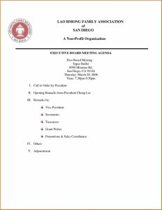 Non Profit Board Meeting Agenda Template Invazi with sizing 1710 X 2210