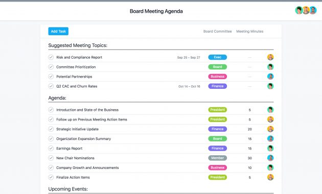 Nonprofit Board Meeting Agenda Template And Best Practices with regard to measurements 2400 X 1530