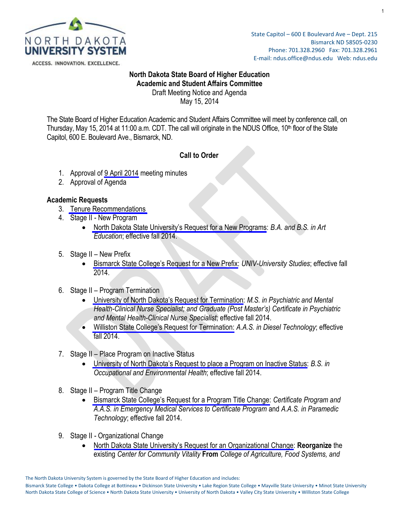 North Dakota State Board Of Higher Education Academic And pertaining to dimensions 791 X 1024