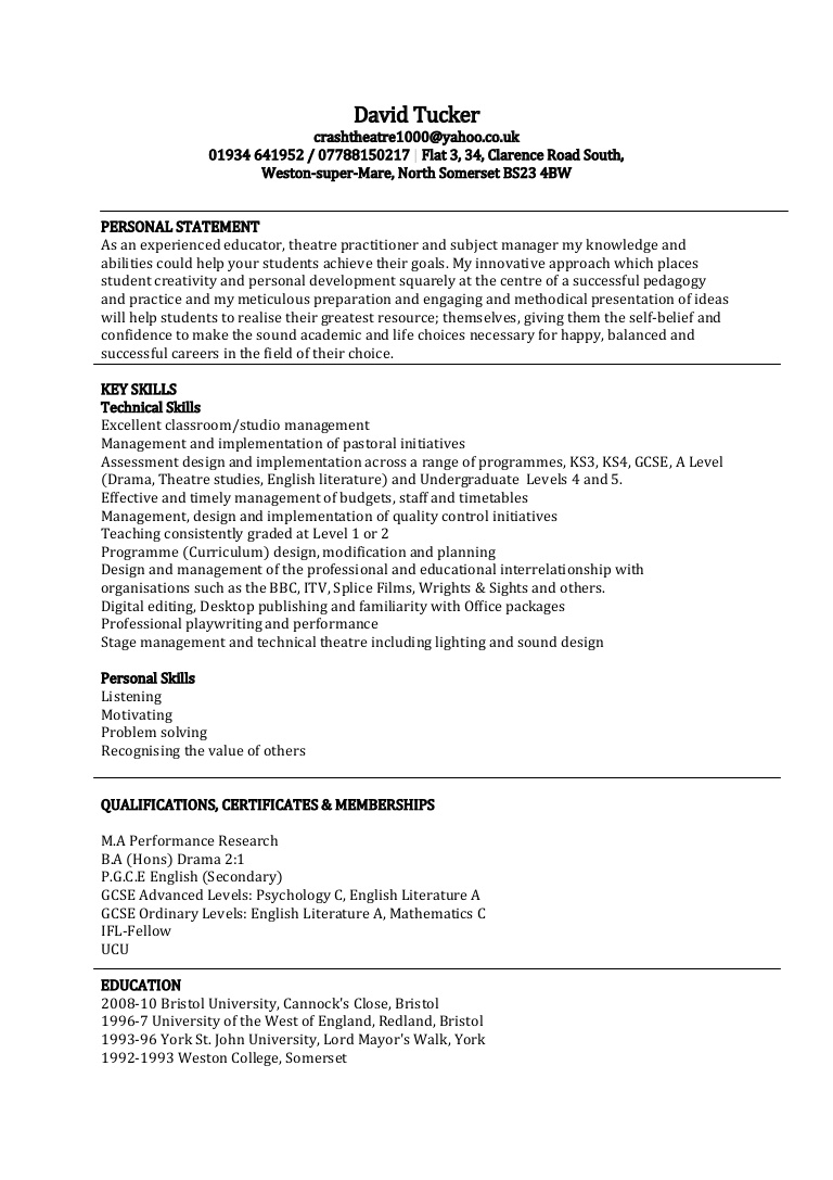 Nqt Teacher Cv Template Akali within dimensions 768 X 1087