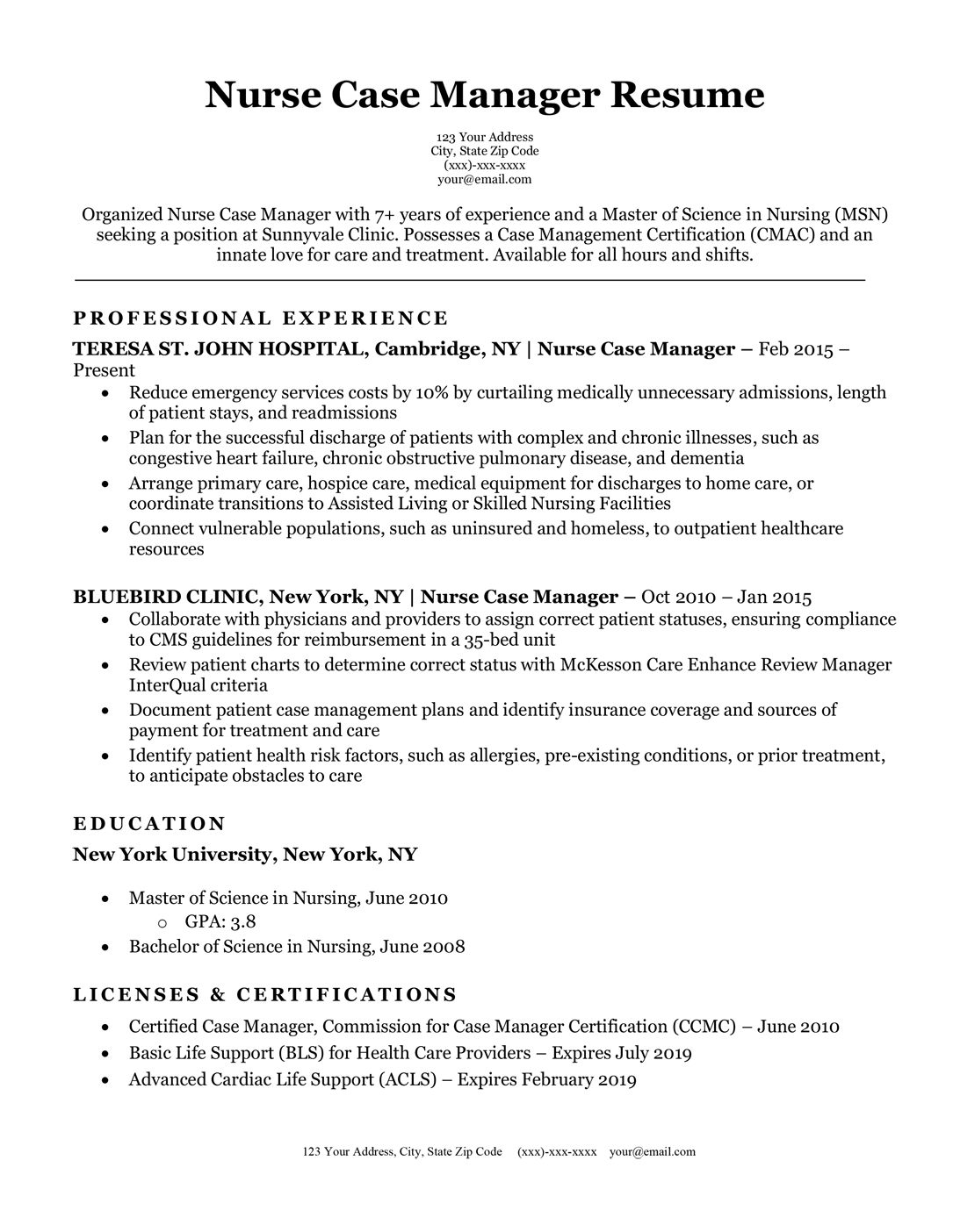 Nurse Case Manager Resume Sample Resume Companion with dimensions 1085 X 1404