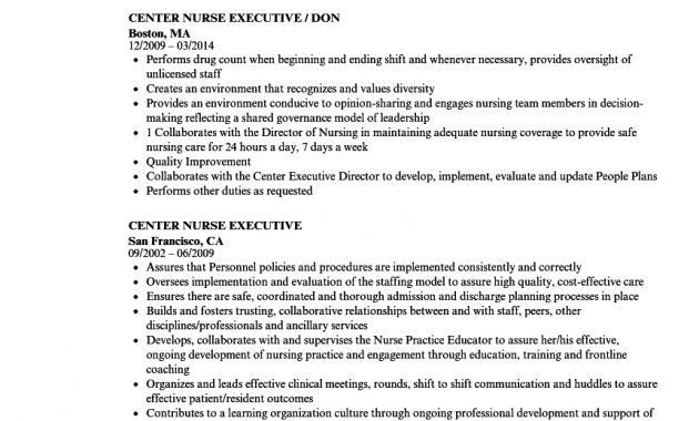 Nurse Executive Resume Samples Velvet Jobs regarding measurements 860 X 1240