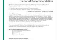 Nurse Residency Letter Of Recommendation regarding proportions 791 X 1024