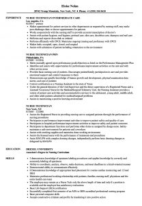 Nurse Technician Resume Samples Velvet Jobs with sizing 860 X 1240