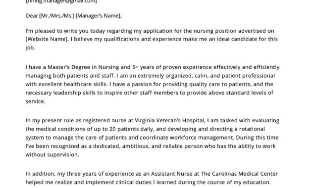 Nursing Cover Letter Example Resume Genius with regard to sizing 800 X 1132